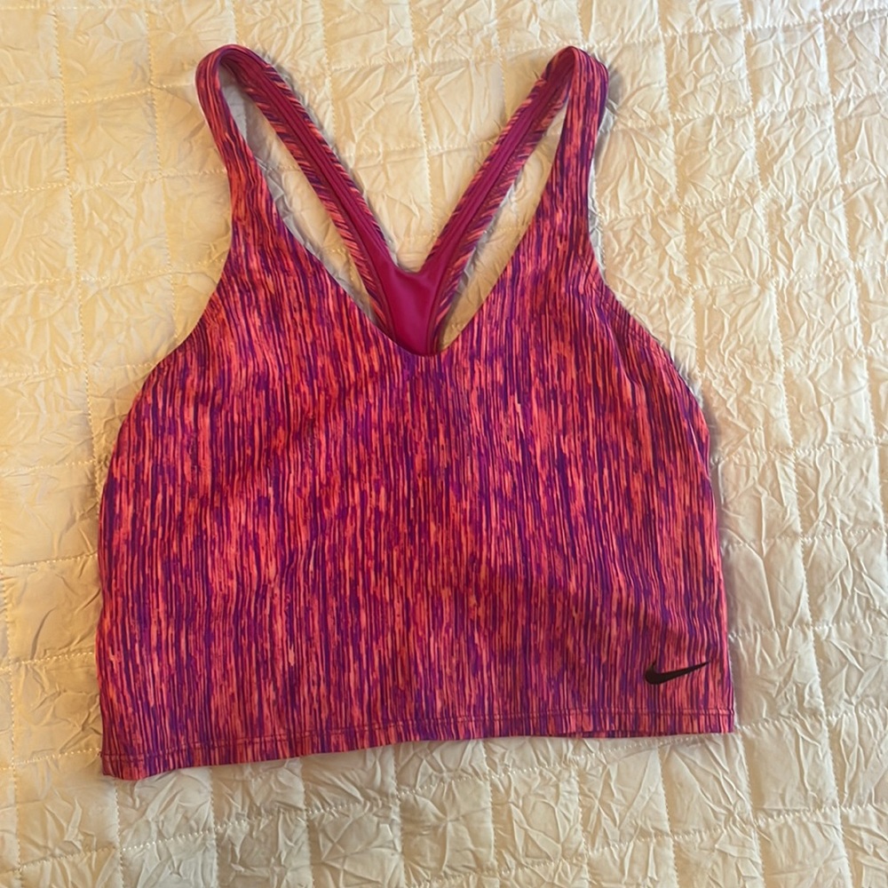 Pink and purple Nike workout tank